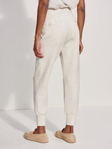 The Slim Cuff Pant 25" - Ivory Marl-VARLEY-Over the Rainbow