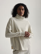 Rainer Roll Neck Top - Cement Marl-VARLEY-Over the Rainbow