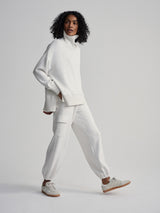 Barker High Neck Sweatshirt - Ivory Marl-VARLEY-Over the Rainbow