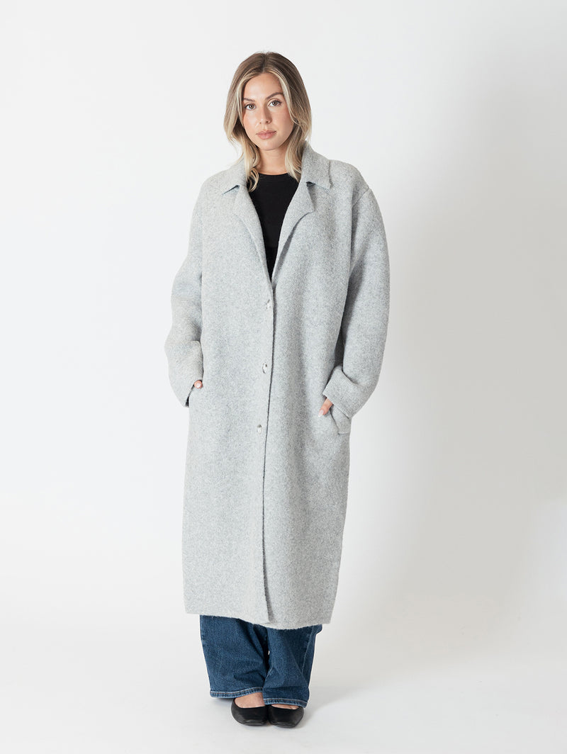 Victoria Oversized Coat - Light Grey-LYLA+LUXE-Over the Rainbow