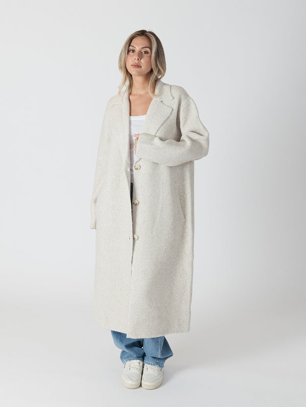 Victoria Lux Oversized Coat - Beige-LYLA+LUXE-Over the Rainbow