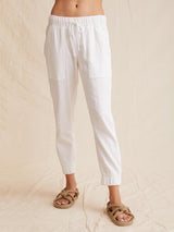 Pocket Jogger Pant - White-Bella Dahl-Over the Rainbow