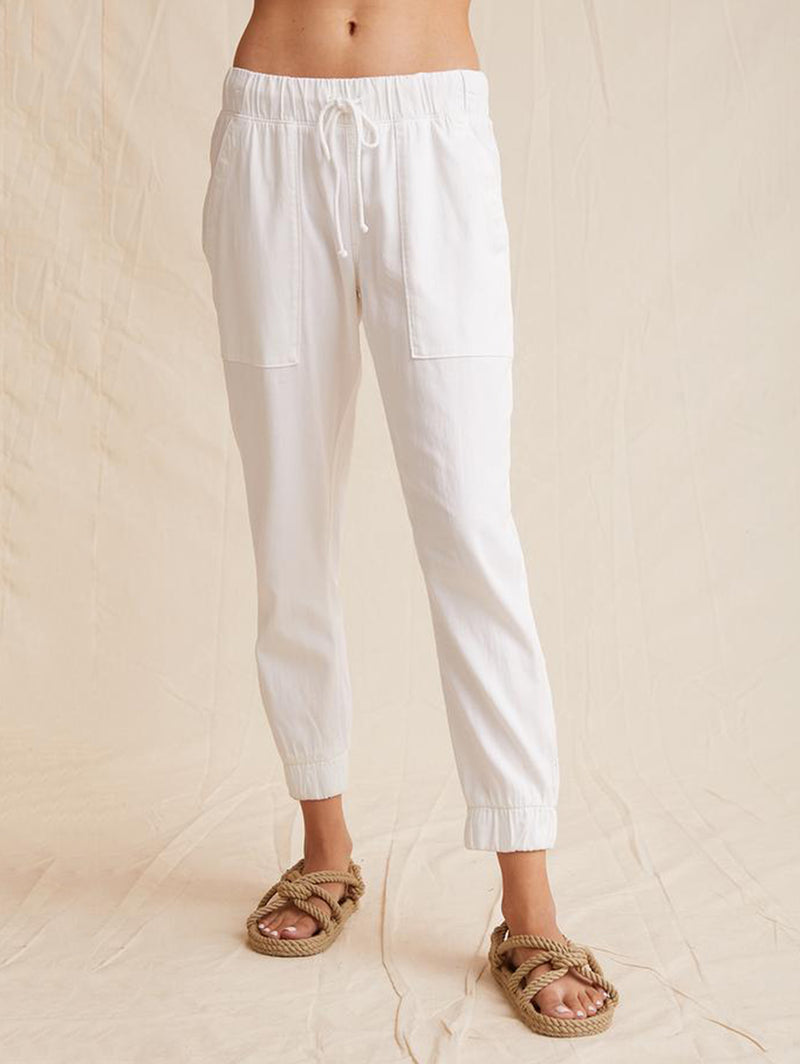 Pocket Jogger Pant - White-Bella Dahl-Over the Rainbow