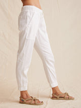 Pocket Jogger Pant - White-Bella Dahl-Over the Rainbow