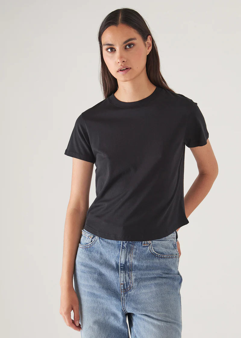 Short Sleeve Pima Classic Baby Tee - Black-Patrick Assaraf-Over the Rainbow