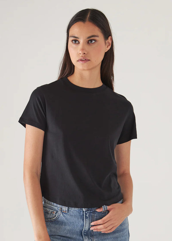 Short Sleeve Pima Classic Baby Tee - Black-Patrick Assaraf-Over the Rainbow