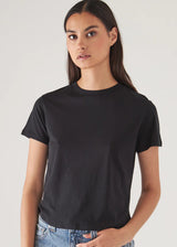 Short Sleeve Pima Classic Baby Tee - Black-Patrick Assaraf-Over the Rainbow