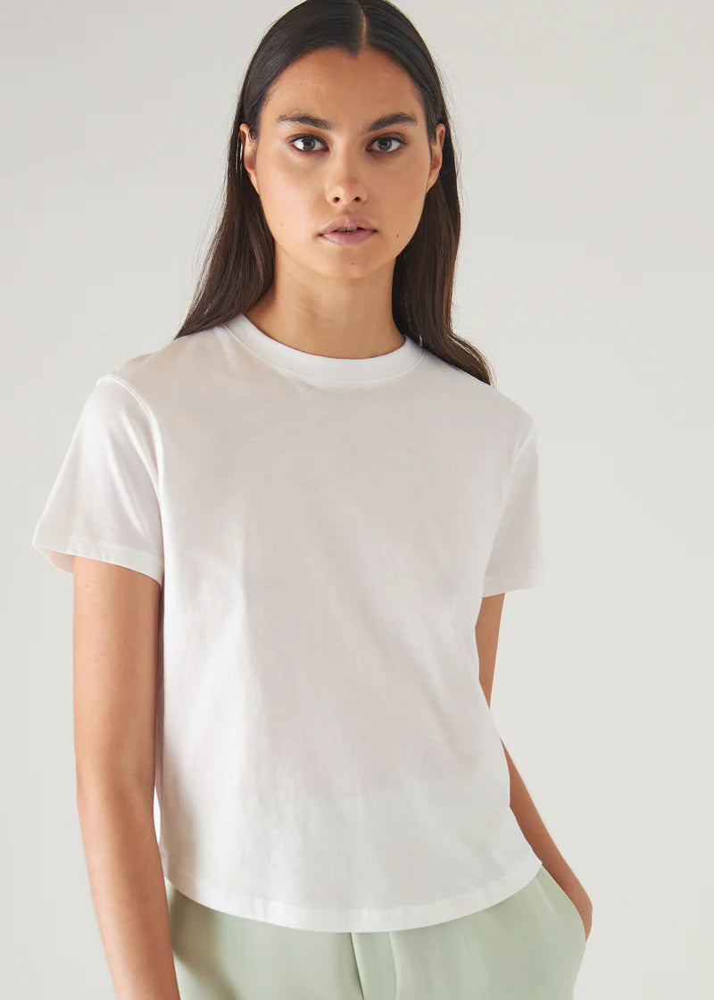 Short Sleeve Pima Classic Baby Tee - White-Patrick Assaraf-Over the Rainbow