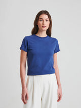 Sublime Reactive Pima Cotton Stretch T-Shirt - Blue Indigo-Patrick Assaraf-Over the Rainbow