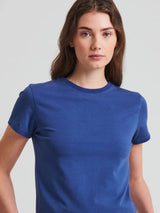 Sublime Reactive Pima Cotton Stretch T-Shirt - Blue Indigo-Patrick Assaraf-Over the Rainbow