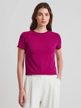 Sublime Reactive Pima Cotton Stretch T-Shirt - Mulberry-Patrick Assaraf-Over the Rainbow