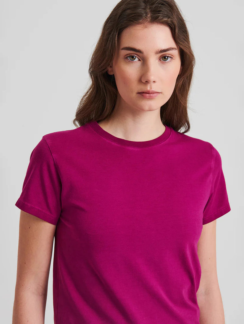 Sublime Reactive Pima Cotton Stretch T-Shirt - Mulberry-Patrick Assaraf-Over the Rainbow