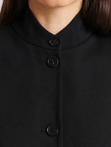 Ponte Collarless Single Breasted Blazer - Black-Patrick Assaraf-Over the Rainbow