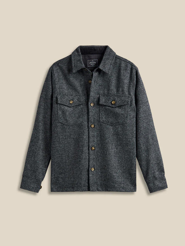 Wool Field Overshirt - Grey-PORTUGUESE FLANNEL-Over the Rainbow