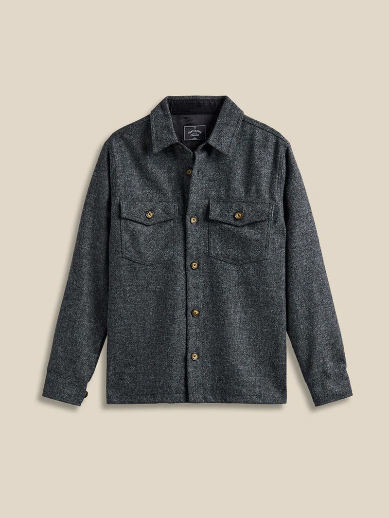 Wool Field Overshirt - Grey-PORTUGUESE FLANNEL-Over the Rainbow