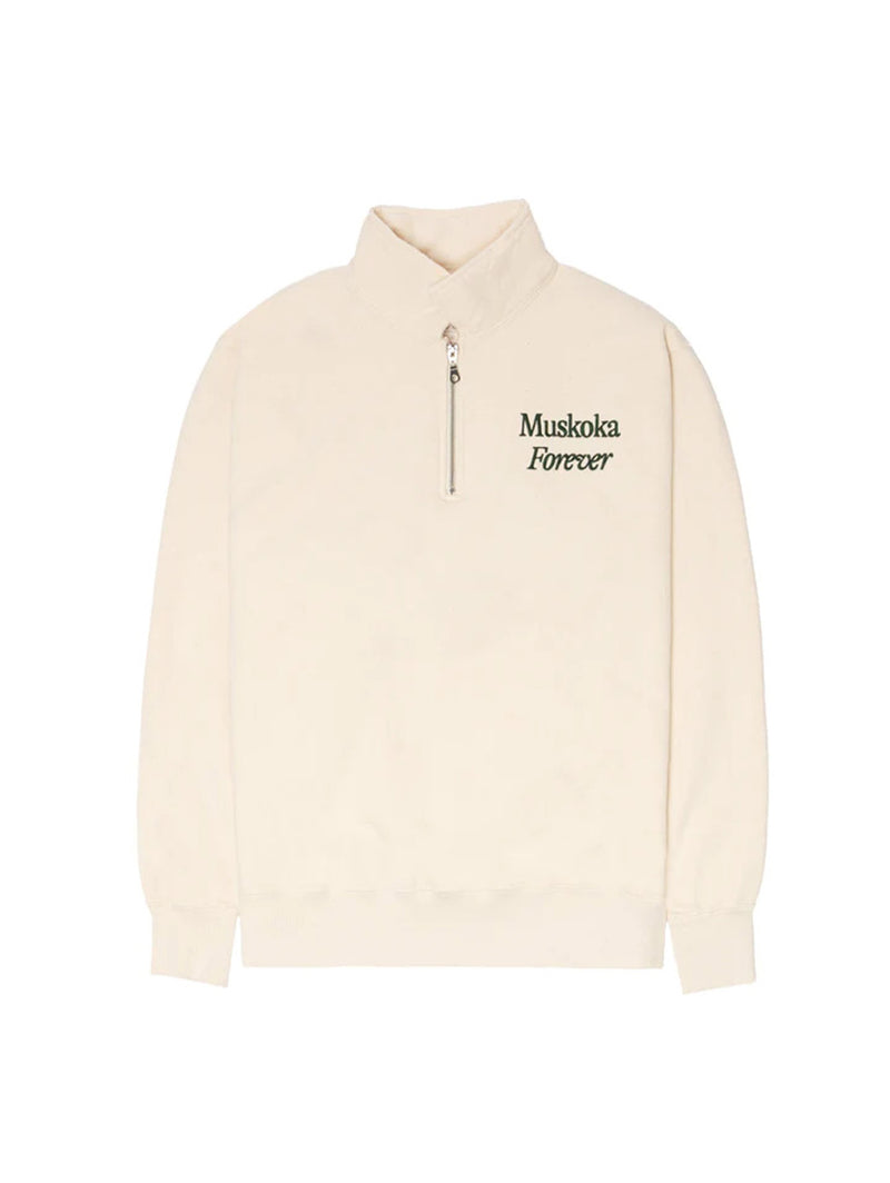 Muskoka Forever Quarter Zip - Cream-MUSKOKA FOREVER-Over the Rainbow