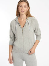 Zip Up Hoodie - Heather Grey-SPLENDID-Over the Rainbow