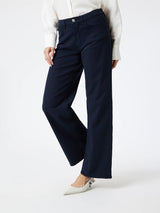 Alena Pant - Midnight Luxe Twill-Mavi-Over the Rainbow