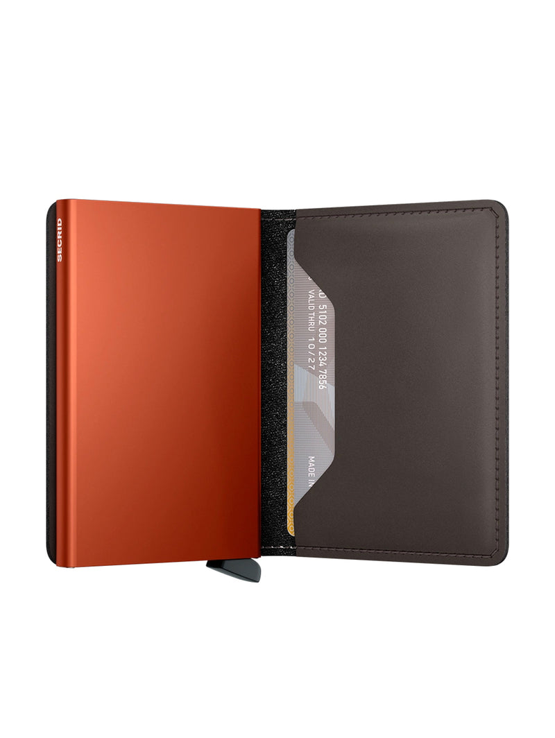 Slimwallet - Matte Truffle & Orange-SECRID WALLET-Over the Rainbow