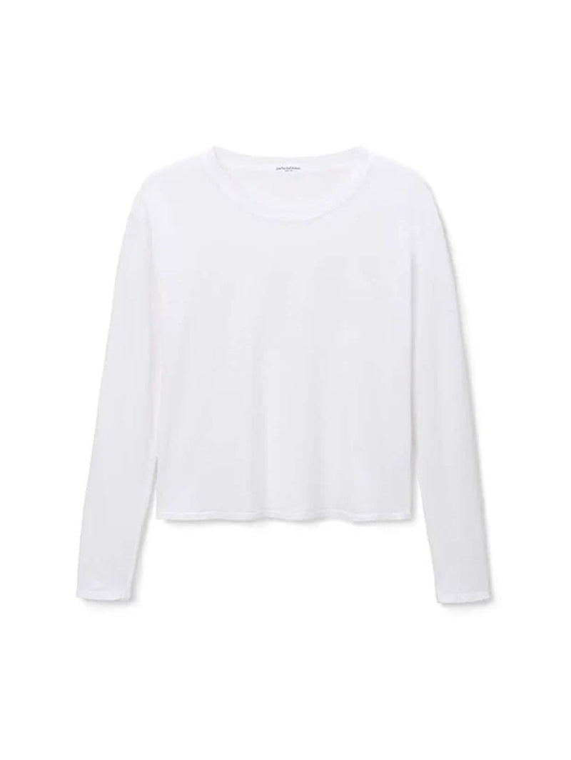 Axel Long Sleeve Crew Tee - White-PERFECTWHITETEE-Over the Rainbow