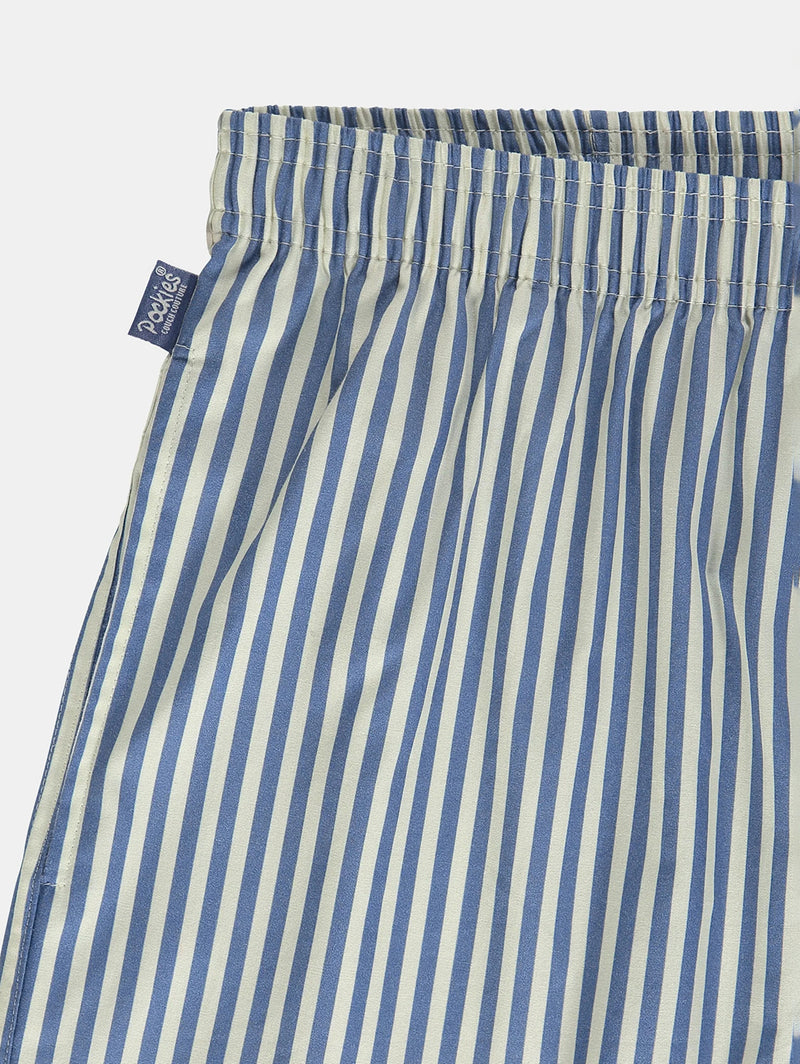 Boxer Shorts - Blue Striped-POCKIES-Over the Rainbow