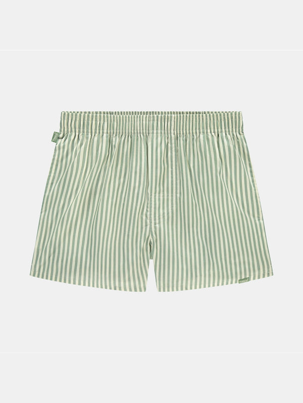 Boxer Shorts - Green Striped-POCKIES-Over the Rainbow