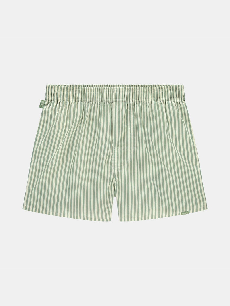 Boxer Shorts - Green Striped-POCKIES-Over the Rainbow