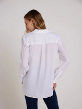 Boyfriend Shirt - White-Bella Dahl-Over the Rainbow