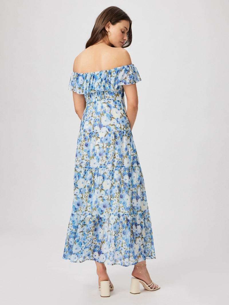 Carmelia Dress - French Blue Multi-Paige-Over the Rainbow