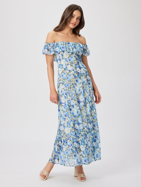 Carmelia Dress - French Blue Multi-Paige-Over the Rainbow