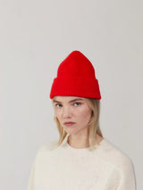 Classic Angora Beanie - Crimson-LE BONNET-Over the Rainbow