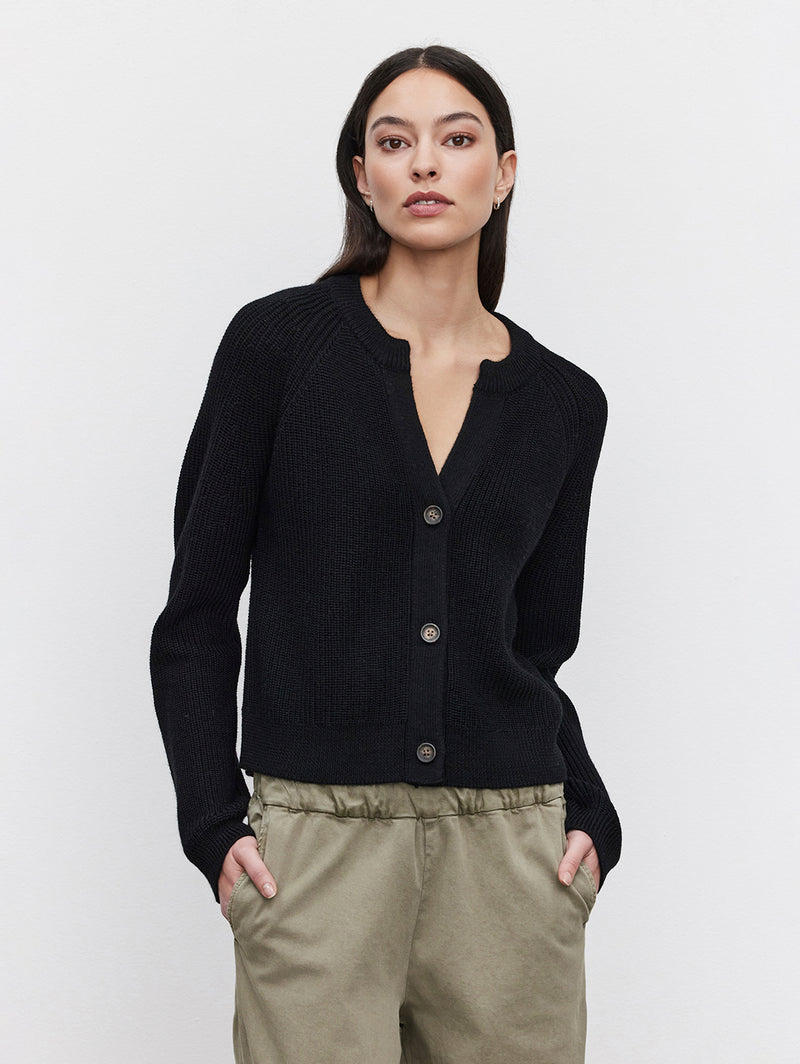 Shayla Cardigan - Black-Velvet-Over the Rainbow