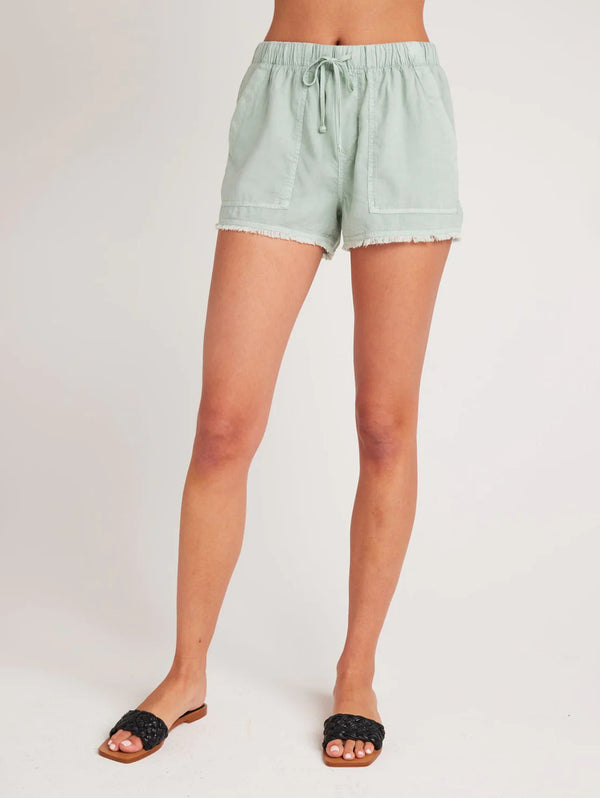 Frayed Pocket Short - Oasis Green-Bella Dahl-Over the Rainbow