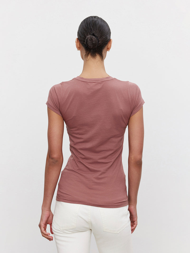 Jemma Crew Neck T-Shirt - Blush-Velvet-Over the Rainbow