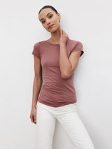 Jemma Crew Neck T-Shirt - Blush-Velvet-Over the Rainbow