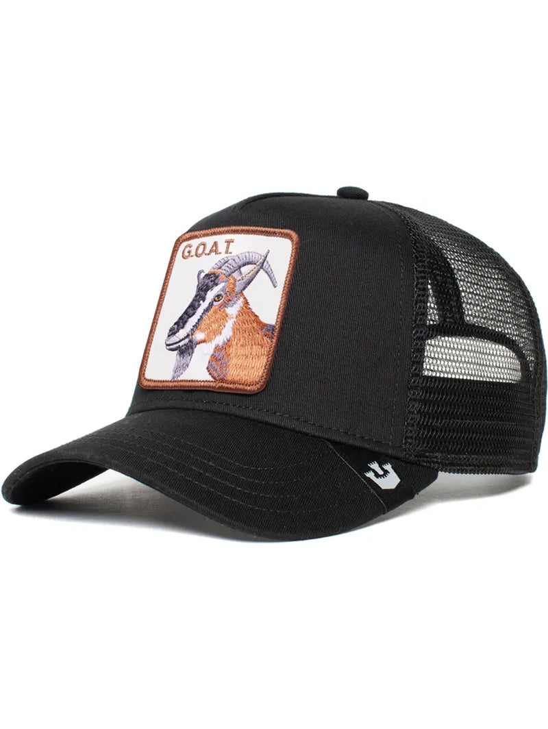 The Goat Trucker Hat - Black-GOORIN BROTHERS-Over the Rainbow