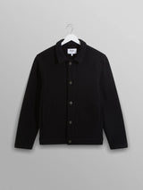 Iggy Jacket - Black Knitted Wool-Wax London-Over the Rainbow