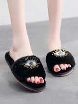 Evil Eye Beaded Slipper-LIM LIM-Over the Rainbow