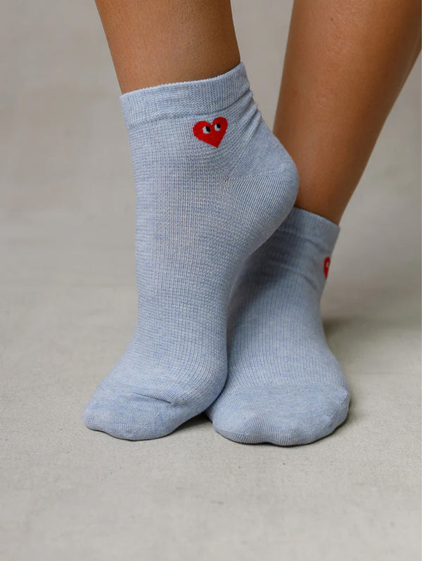 Short Heart Sock - Blue-LIM LIM-Over the Rainbow