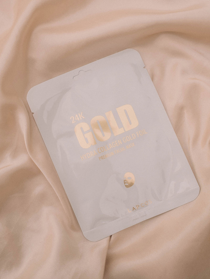 24k Gold Foil Premium Face Mask - 5 Pack-LAPCOS-Over the Rainbow