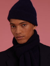 Wool Angora Scarf - Midnight-LE BONNET-Over the Rainbow