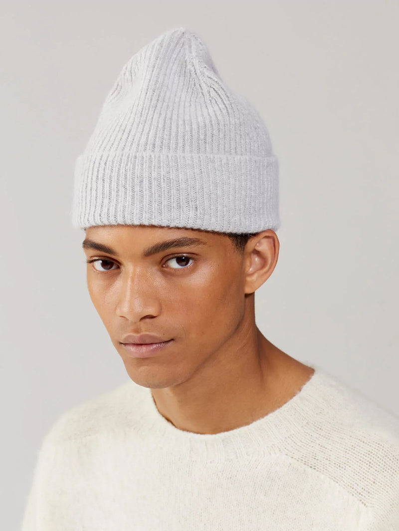 Classic Angora Beanie - Silver-LE BONNET-Over the Rainbow