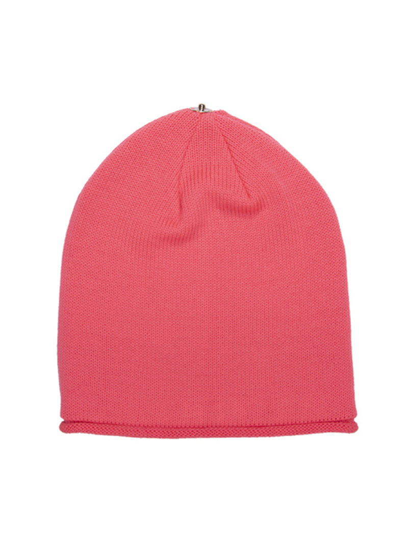 Glossy Knit Hat - Neon Coral-Lindo F-Over the Rainbow