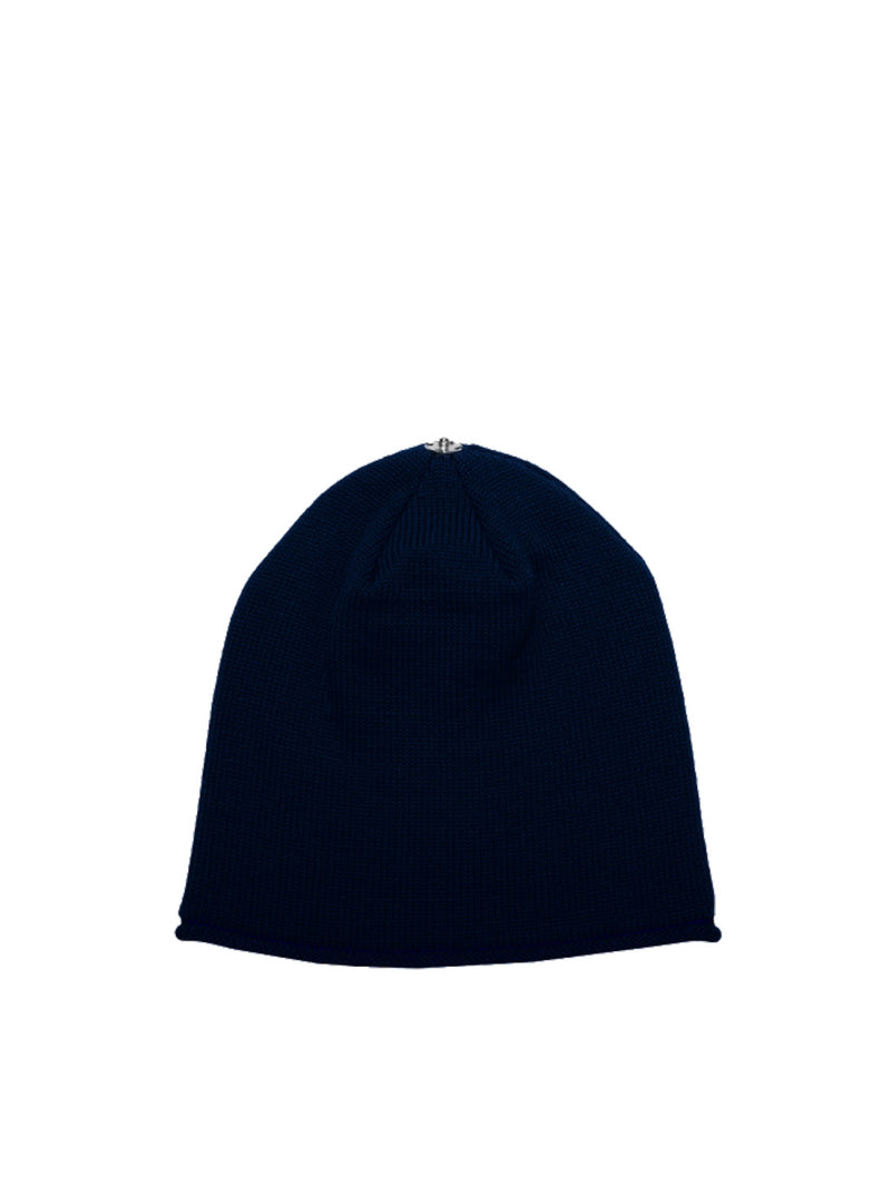 Glossy Knit Hat - Midnight Navy-Lindo F-Over the Rainbow