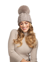 Charlie Cable Knit Hat - Pebble-Lindo F-Over the Rainbow