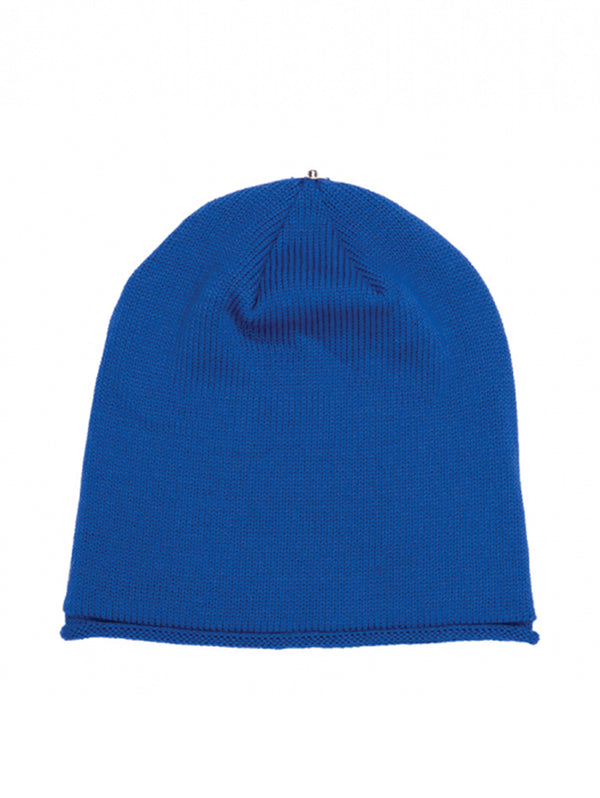 Glossy Knit Hat - Sport Blue-Lindo F-Over the Rainbow