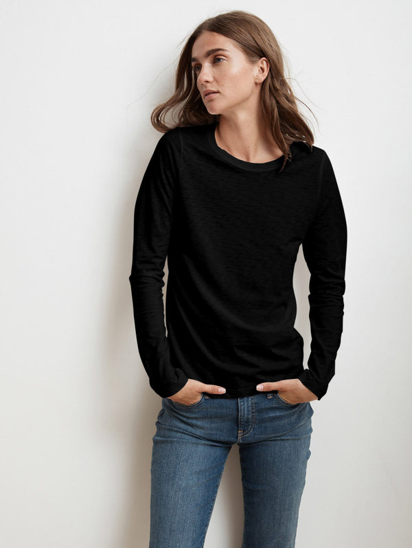 Lizzie Long Sleeve Crew Tee-Velvet-Over the Rainbow