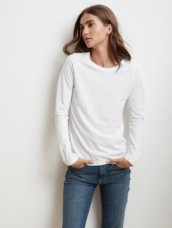 Lizzie Long Sleeve Crew Tee-Velvet-Over the Rainbow