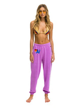 Logo Sweatpant - Neon Purple-AVIATOR NATION-Over the Rainbow