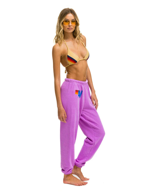 Logo Sweatpant - Neon Purple-AVIATOR NATION-Over the Rainbow